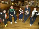 Kieran Leonard with pupils at the Bodhran Workshop